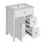 Meuble-lavabo de salle de bain avec lavabo en céramique