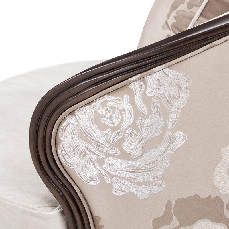 Camellia Field CAL117 Compliant 42'' Wide Velvet Barrel Chair