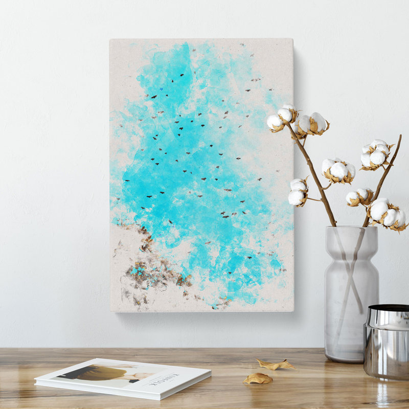 Flying Bats In Rwanda - Wrapped Canvas Painting, 91cm H x 60cm W x 3cm D