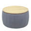 Repose-pieds rond avec rangement, fonction 2 en 1, table de bout et repose-pieds-442242138