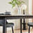 Large Rectangular Table With Strong Metal Base Modern Stone Dining Table For Kitchen 1.4M
