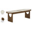 Banc en bois de noyer brun Canovia-69316359