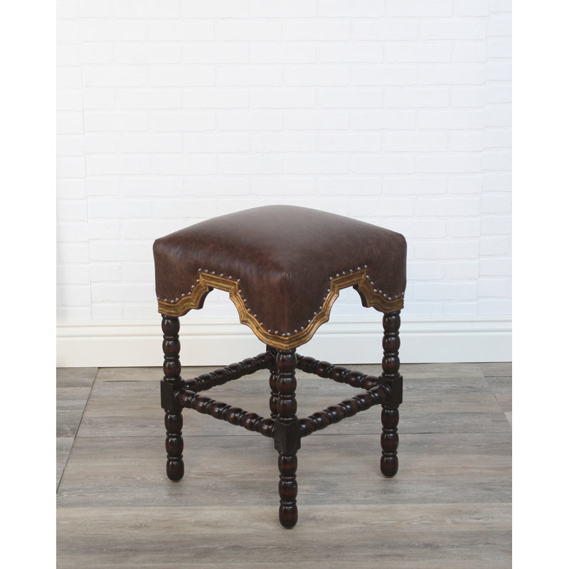 Tabouret de comptoir 27 po Tarver, Similicuir chocolat