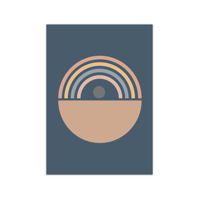 Mid Century Blue B - Print