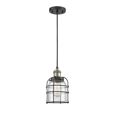 Luminaire suspendu en forme de cloche à 1 lumière Hannon