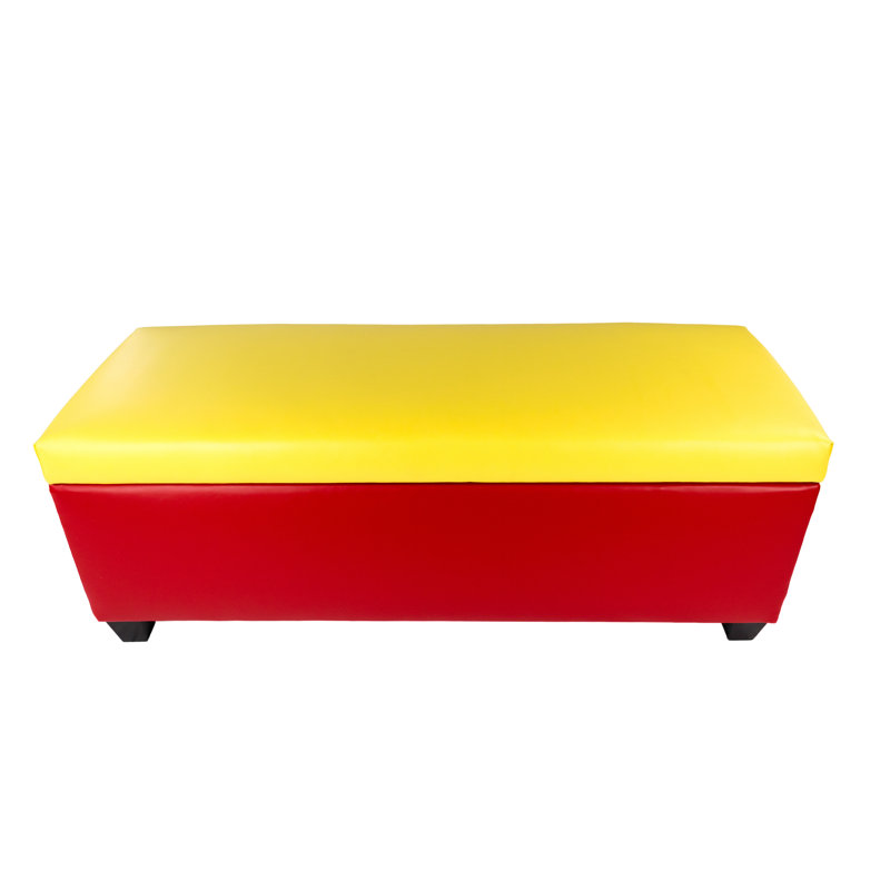 Banc de rangement pour chaussures 36 paire Kenyon, Rouge/bleu
