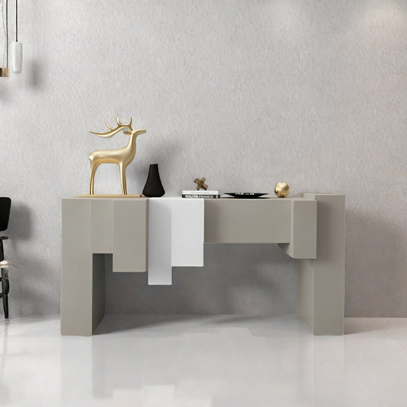 Console Modern Minimalist Art Design, H 35,43 po x l 62,99 po x P 15,75 po, Brun / blanc
