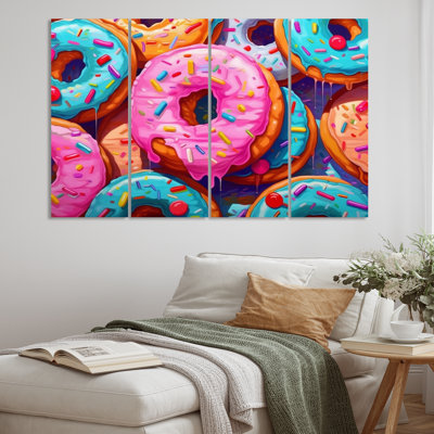 Funderburk " Pop Art Donuts III " 4 - Pieces