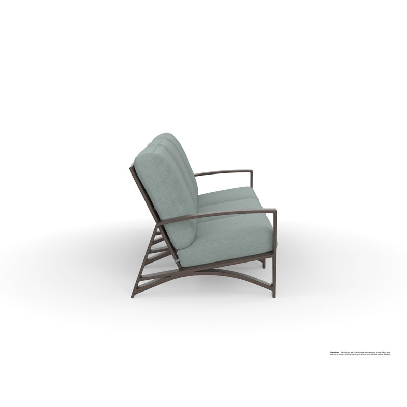 Arc Outdoor 3 - Seat Patio Sofa, Muscle Beach Grey, Copper Creek