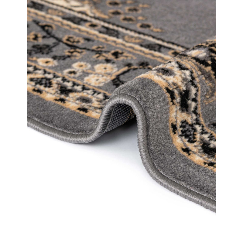 Tapis oriental noir Balthrop, Grey, Rectangle 2 pi 2 po x 3 pi 1 po