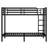 Twin Xl Over Twin Xl Metal Bunk Bed For Teens And Adults,space-saving/noise Reduced/no Box Spring Needed, Black-1231929262-1231929263