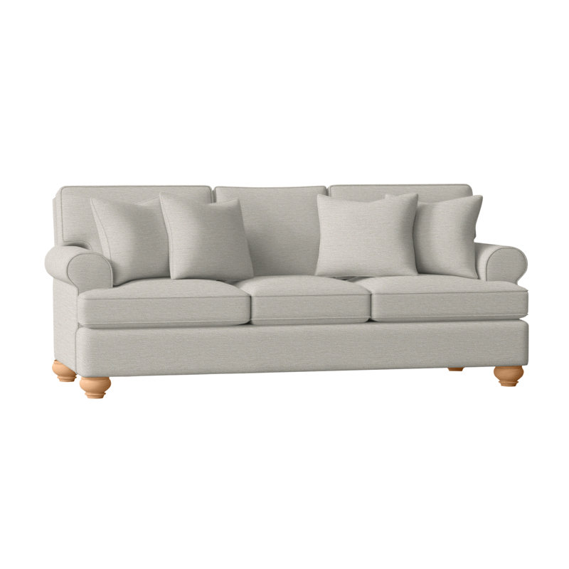 Artisan Landing Upholstered 86'' Sofa, Sandalwood, White Performance Fabric; 0851-94