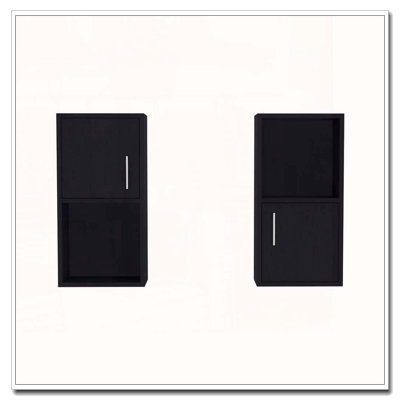 Oba 2-Pc Wall-Mounted Bathroom Medicine Cabinet with Open & Closed Storage
