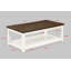 Table basse en bois, table rectangulaire avec roulettes