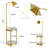 Modern Floor Lamp With 2-Tier End Bedside Tables Storage Shelves Accent Light