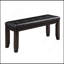 Banc noir et espresso avec coussin touffeté