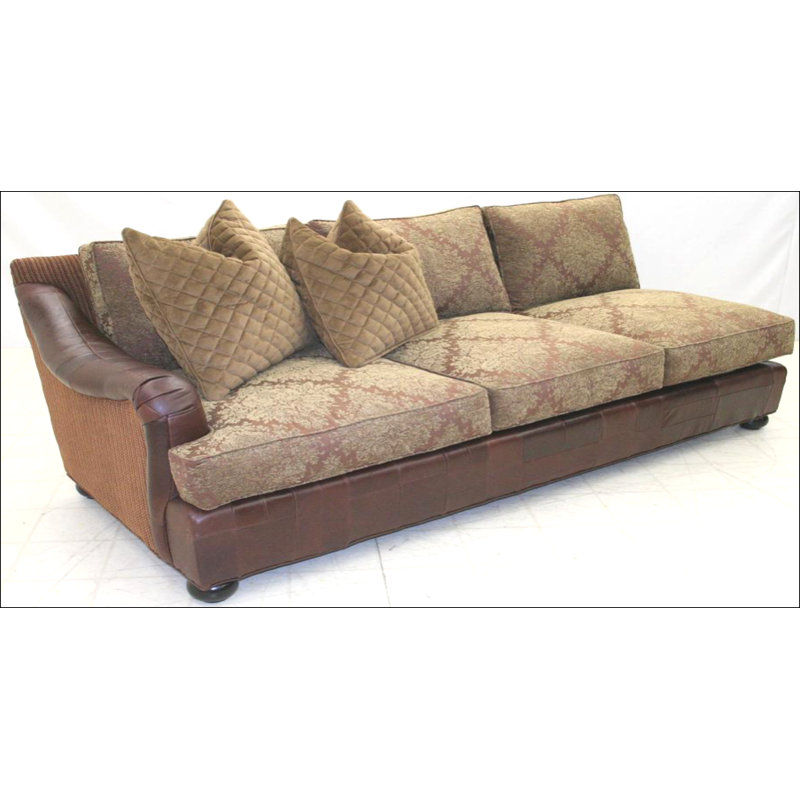 Leather Sectional, Bosley Brown, Brushy Bayou