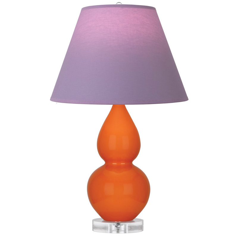 Petite lampe d'appoint à double gourde, Citrouille, Lavande / prune