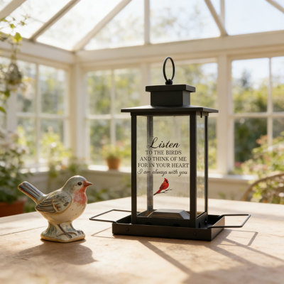 Memorial Bird Feeder For Outdoors, Sympathy Gift For Loss Of Loved One With Cardinal Design, Bereavement Gift In Loving Memory, Squirrel Proof And Weather-Resistant