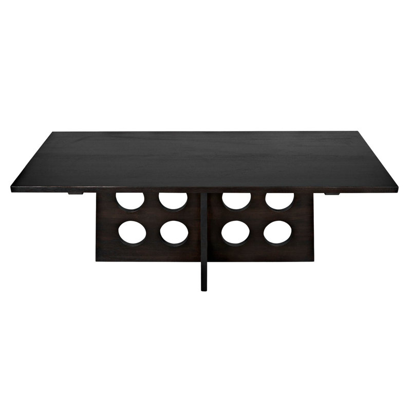 Mid-century Modern Carlo 84" Ebony Walnut Dining Table