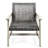 28.29 Inches Deep Outdoor Chair - And Wood Combination Modern Patio Seating & In Black
