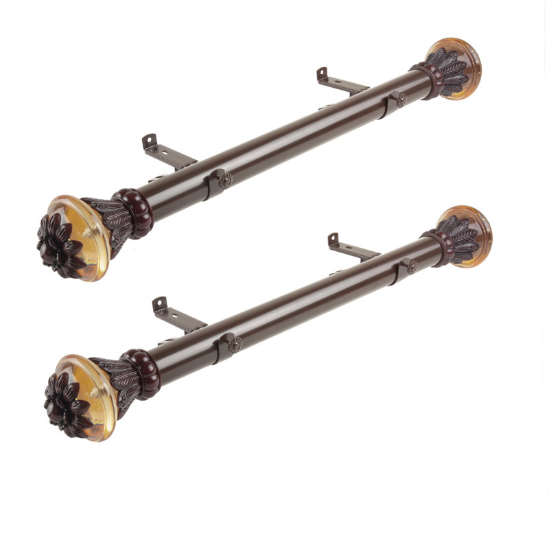 Tringle à rideau simple Siciliano Side, H 1,5 po x l 24 po x P 1,5 po, Cacao