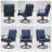 Outdoor Slat Back Swivel Rocker Metal Patio Dining Armchair(Set Of 4)-2024192858