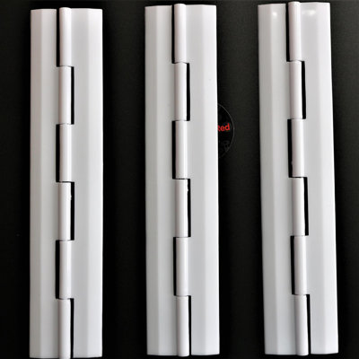 Acrylic Hinge 150mm White, Continuous Acrylic Piano Hinges