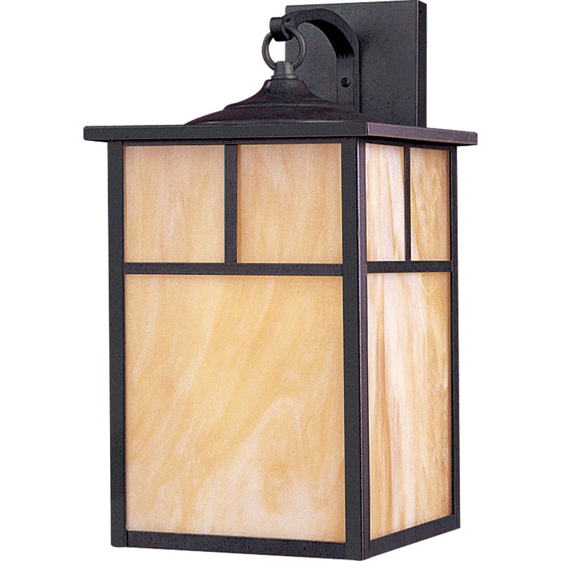 Wall Light, Honey, 16" H x 9" W x 10.5 D, Burnished