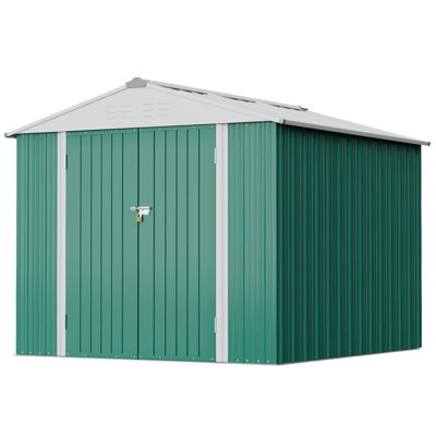 Outdoor 8 ft. W x 6 ft. D Metal Storage Shed