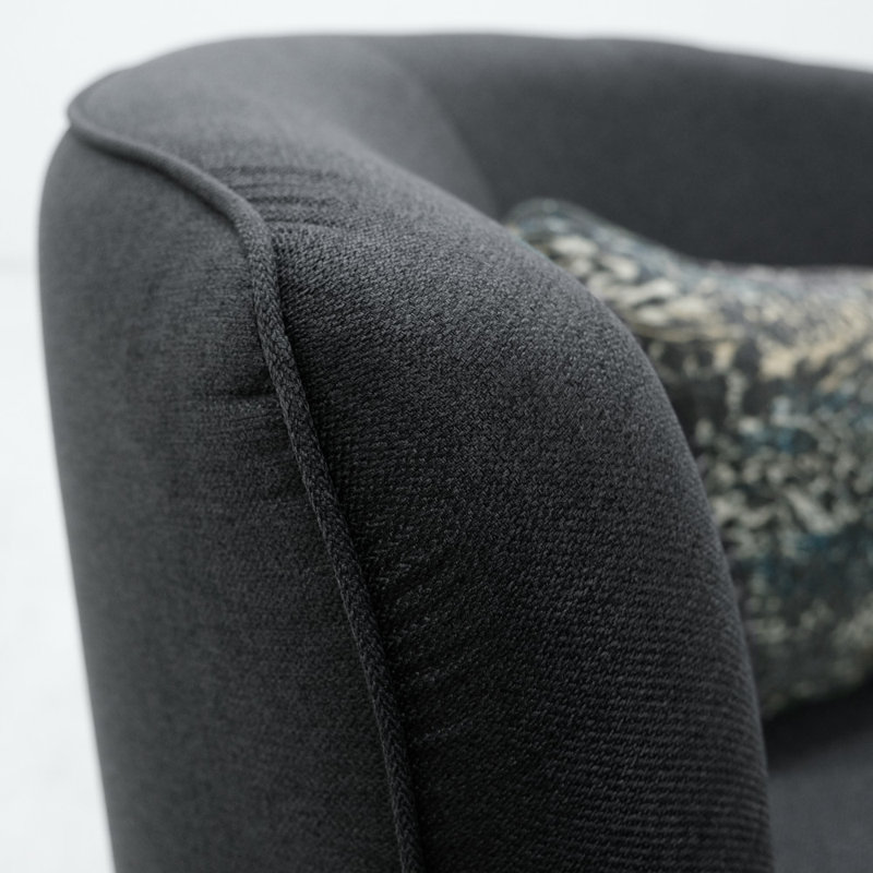 Fauteuil demi-tonneau en polyester 36,6 po Dreketi