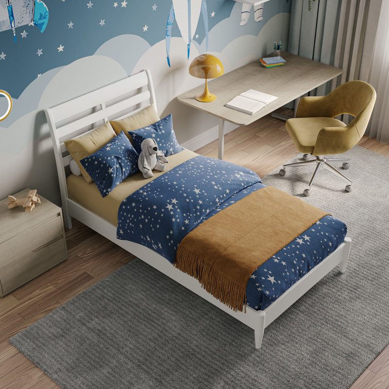 Areya Bed Kids Bed, White, Twin