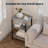 3 Tier Side Table, Adjustable Height End Table With Storage Shelf, Nightstand For Bedroom, Living Room, Office And Any Small Space, Easy To Assemble, Gray-1726340500