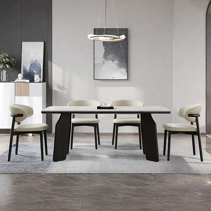 Combinaison simple de table à manger et de chaise, H 29,52 po x L 62,99 po x l 31,49 po