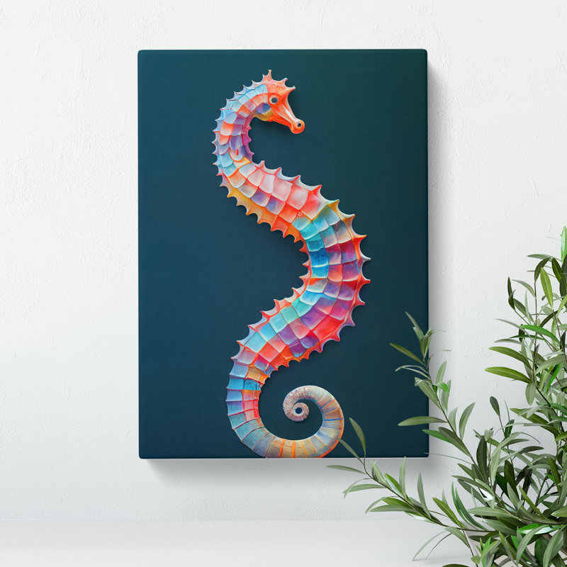 XC1022-3872X Seahorse In Colour No.4 - Wrapped Canvas Print, 76cm H x 50cm W x 3cm D