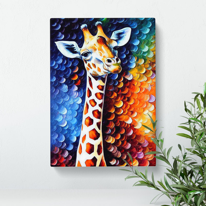 Giraffe Portrait No.2 - Wrapped Canvas, 50cm H x 35cm W x 3cm D