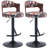 Bar stools Set of 2,Adjustable Bentwood Barstools,Counter Height Swivel Chairs with Back and Cushioned Seat,for Bar,Kitchen,Dining Room-1396829335