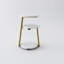 Petite table d'appoint ronde avec rangement à 3 niveaux - table de bout en or blanc, table de chevet à structure métallique robuste, table basse compacte pour le salon de la chambre à coucher-1224805065