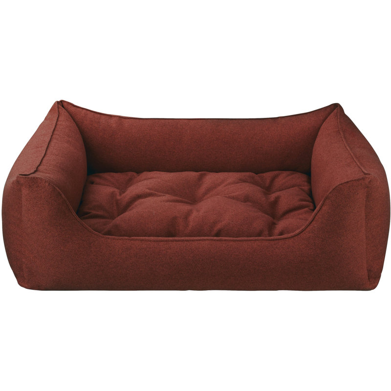 Orthopedic Polyester Pet Bed, Large (90cm W x 60cm D x 30cm H), Dark Red