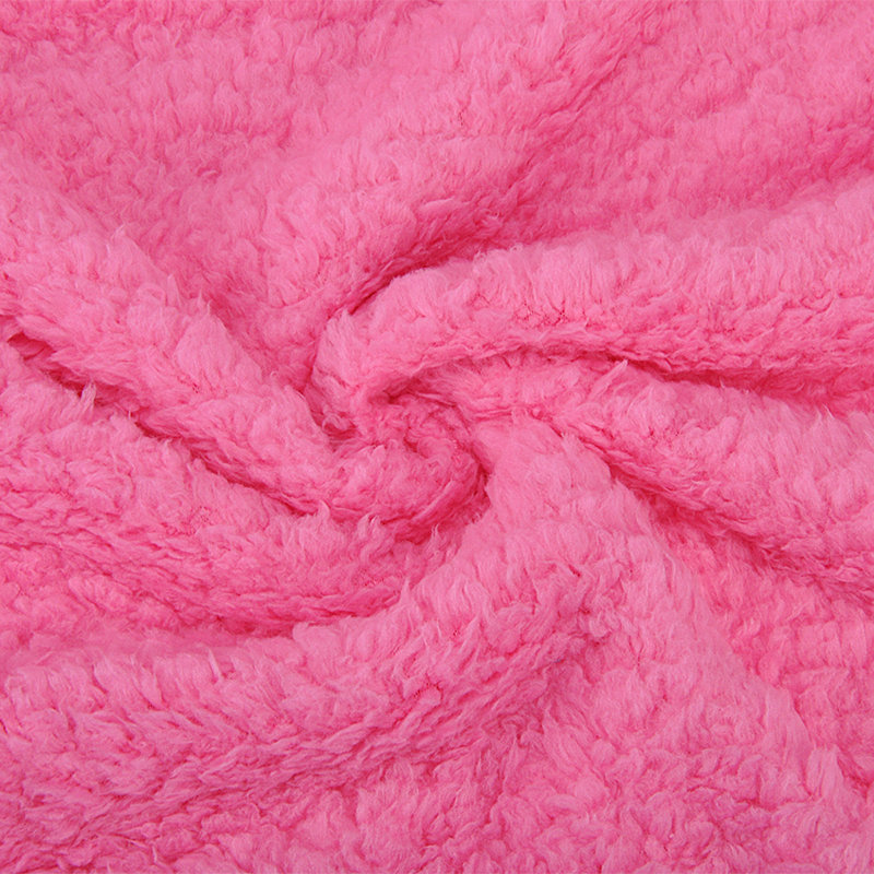 Super Soft Sherpa Throw Blanket 50" x 60", Fuzzy Solid Blanket for All Season Bed Throw TV Blanket, Pink