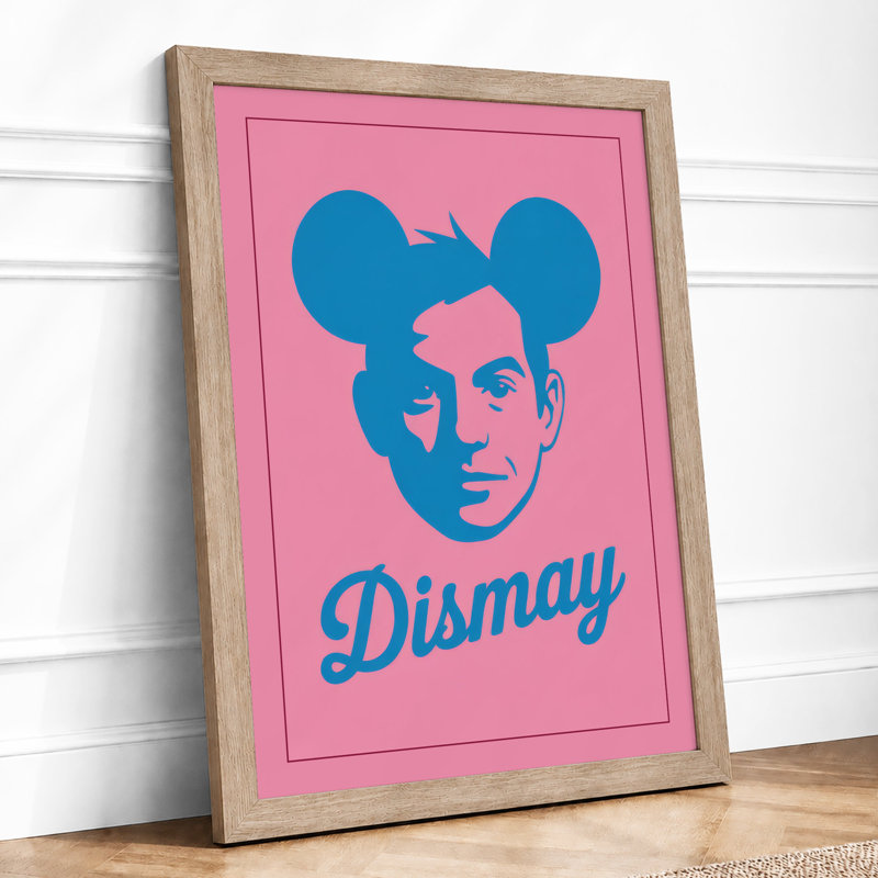 Dismay Typography - Framed Print, A4 - 29.7 x 21.0 cm, Oak
