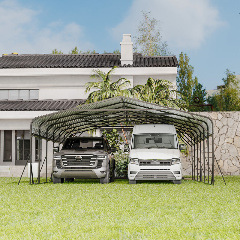 20X30 Ft. Galvanized Steel Carport Shelter