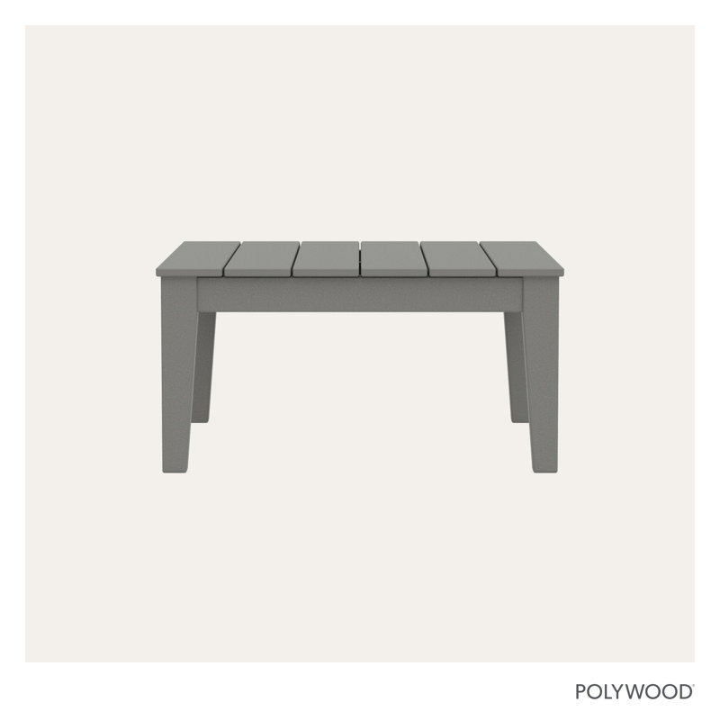 POLYWOOD Newport 36" Conversation Table, Slate Gray