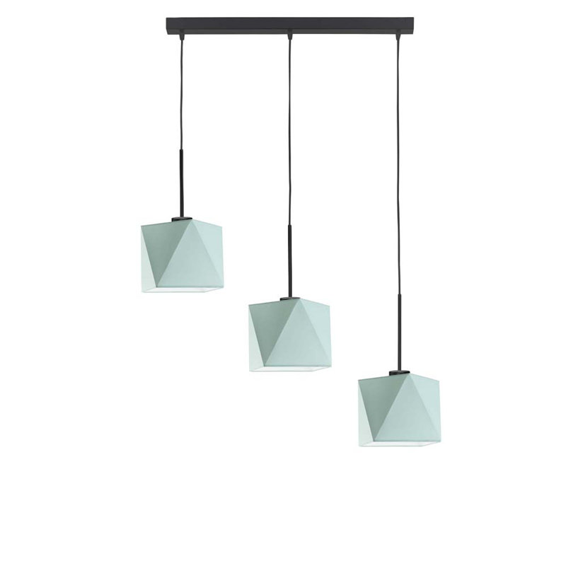 Deneise 3 - Light Kitchen Island Pendant, Light Blue, Black