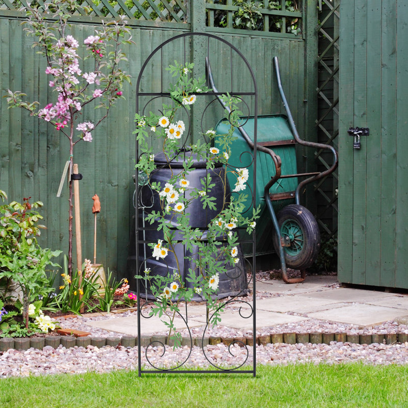 Treillis décoratif décoratif noir de luxe pour jardin