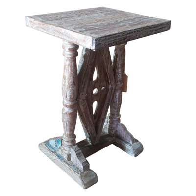 Aonghas Solid Wood Trestle End Table