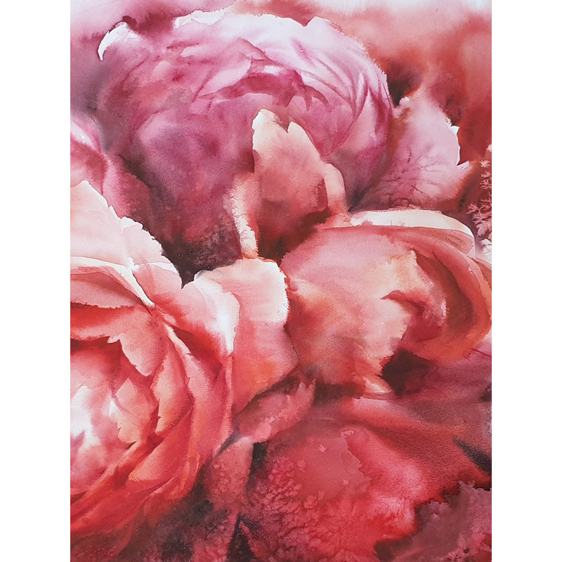 Blooming Peony | Watercolor On Paper | Puja Kumar | For Wall Décor