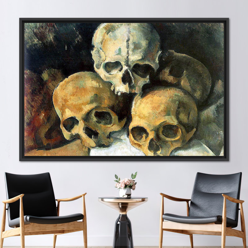 Reproduction d'art sur toile par Paul Cezanne, H 41 po x l 94 po, Noir, Reproduction encadrée sans passe-partout