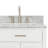 37 " W Freestanding Standard Free Standing 1 Single Vanity Bathroom Vanity With Carrara Marble Top-85364096