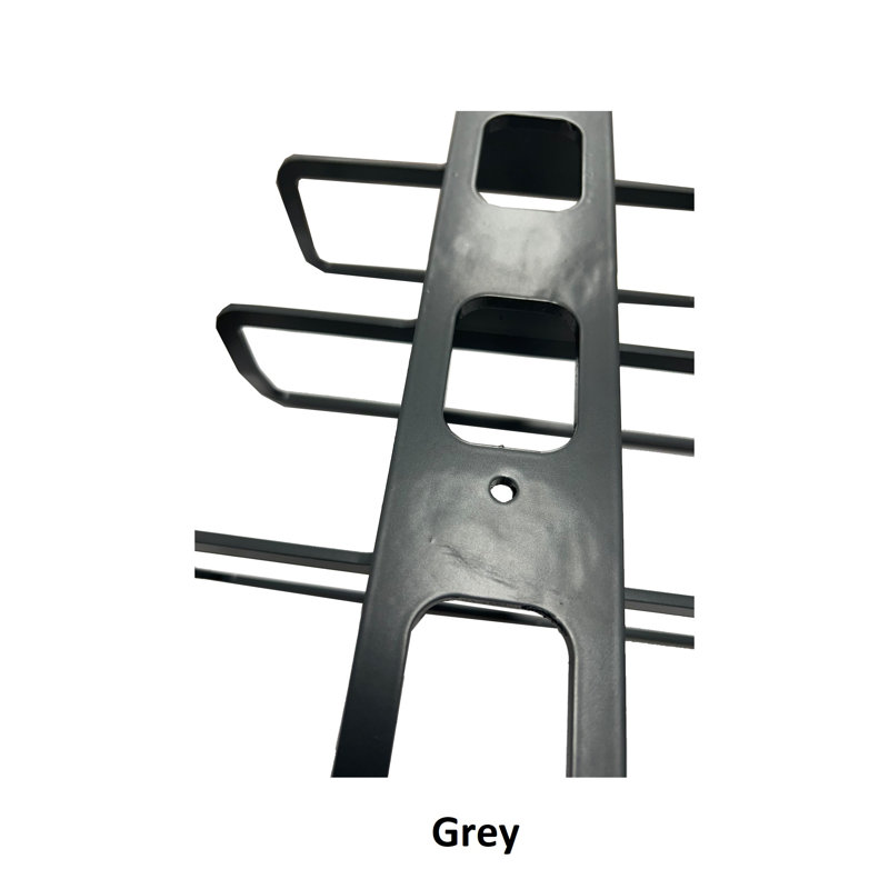 5 Bottle Wall Mounted Wine Storage Rack Metal Display Stand Holder, Grey